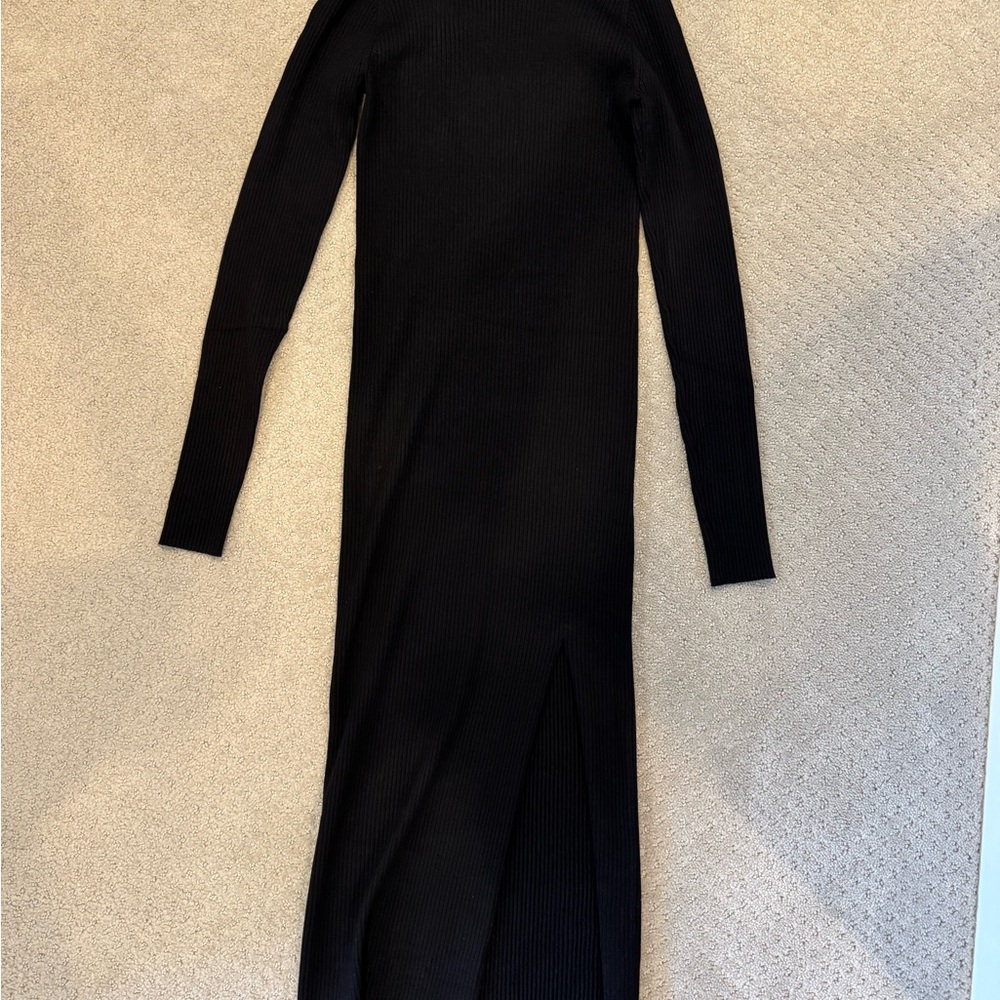 Aritzia Black Long Sleeve Sweater Dress
